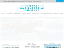 Tablet Screenshot of oahuoralsurgery.com